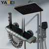YF230530034 Bathroom Digital Display Faucet Wall Mounted Bathroom Shower Set System Shower Faucet Piano Shower Mixer Set