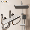 YF230530013 Wall-Mounted Light Bathroom Brass Bathtub Rain Shower Faucet Brass Bath Luxury Led Digital Shower System