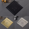 YF42001 Odor-Proof Floor Drain Bathroom Tile Insert Shower Drainer with Removable Strainer Cover, 4-inch Square Anti-Clogging for Kitchen Balcony Garage