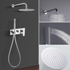 YF200560004 Bathtub Shower Faucet Set with High Pressure 10 Inch Rain Shower Head and Handheld Shower Head Set