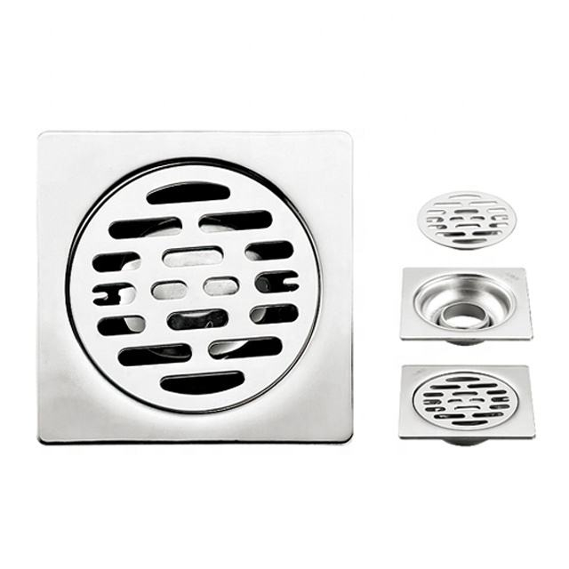 YF43001 Stainless Steel Floor Drain and Round Floor Drain With Brushed Color