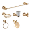 YF1319 Bathroom sanitary hardware wall mounted Brushed Gold ceramic bathroom accessory sets