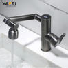 Rotatable Bathroom Faucets with Temperature Display 3 Water Outlet Modes Single Hole Faucet for Bathroom Sink 