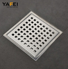 YF41105 Good Quality Modern 15*15cm Sus304 Gold 2inc Long Linear Shower Floor Drain For Bathroom Restaurant Terrace Outside