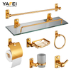 YF1312 Wall Mount Minimalist Design Classic Hardware Set Shower Tower Stick Paper Holder Wall Mount Bathroom Accessory Set