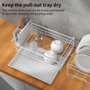 2 Tier Over The Sink Kitchen Large Capacity Dish Rack Drainer Dishes Drying Rack Double Kitchen Storage Shelf