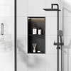 Bathroom Recessed Shower Shelf Easy Install Bathroom Shelves for Daily Necessities Storage Stainless Steel Shower Niche