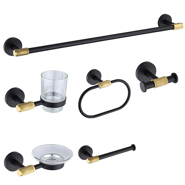 YF66114 Luxury Home Bathroom Products Accessories Set Fitting Washroom Fittings For Hotel towel rack Zinc alloy stainless steel