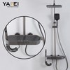YF230530037 Modern Shower Bathroom Design Digital Display Luxury Showers Mixer Sets Thermostatic Shower Faucet Set Rain Dual Head System