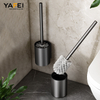 YF5601-round Space aluminum Wall Mounted Aluminum Toilet Bowl Brush and Holder Set for Bathroom Restroom