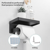 YF62105-1 Toilet Paper Holder with Shelf Chrome Bathroom Toilet Roll Holder for Restroom ss-304 Stainless Steel Wall Mounted