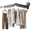 YF7122 1 High Quality Wall Mounted Space Saver 360&deg; Retractable Collapsible Drying Racks Folding Clothes Drying Rack with Suction Cup