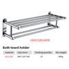 YF210910006 Towel Racks for Bathroom, Towel Rack Wall Mounted with Tower Bars, SUS 304 Stainless Steel Bathroom Shelf, Heavy Duty Hand Towel Holder