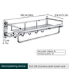 YF210910012 Bathroom Stainless Steel Towel Rack Bathroom Rack Wall- Mounted Shower Room Hanging Basket Rack