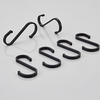 YF9500 Black S-Shaped Hooks,Space Aluminum S Hook Multifunctional Hanging Hook Clasp Holder for Kitchen Bedroom