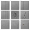 YF310100004-gray Wall Switch UK Standard Factory Direct Sales Wall Switch And Socket For Hotel/Home/Office