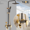 YF230530036 Space Aluminum Black Gold Single Hot Cold Shower Set Faucet Bidet Rain Shower Head for Hotels Ceramic