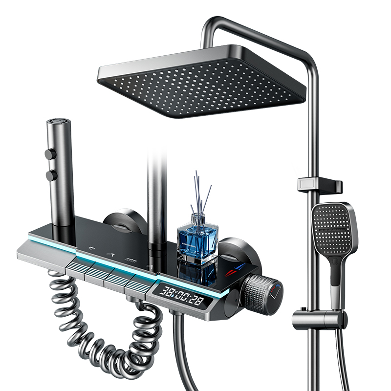 YF230530023 Thermostatic Shower Faucet Set Wall Mounted Multifunction Shower Combo Set With Handheld Shower set