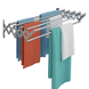 YF7186 Wall Mounted Clothes Drying Rack, Wide Large Rustproof Retractable Laundry Drying Rack
