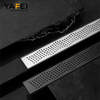 YF41114 Shower Drain Linear Shower Drain with Removable Square Hole Panel by Using Brushed 304 Stainless Steel Process