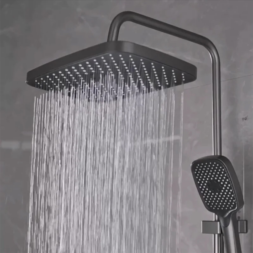 Solid Brass Modern Glass Gray Shower Faucet