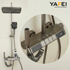 YF230530054 Wall Mounted Rainfall Shower Fixtures with Piano Keys Shower System with Digital Temperature Display