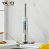 YF62163 Countertop Paper Towel Holder - Modern End Cap Minimalist Design Countertop Paper Towel Holder, Silver Stainless Steel Paper Roll Holder, 