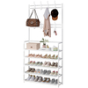 YF7131 Household Floor Standing Shoe And Hat Stand Integrated Combination Shoe And Hat Stand rack