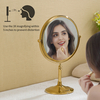 YF69101 Round Mirror Design Double-sided Desktop Pocket Dresser Beauty Mirror