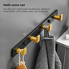 YF9106 6 Tri Coat Hook Hanger Wall Mounted Storage Wall Hook Rustic Clothes Hook Key Hook Rail for Bathroom Kitchen Entryway