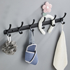 YF9107 Wall Mounted Metal Coat Hook Rail for Coat Hat Towel Purse Robes Mudroom Bathroom Entryway