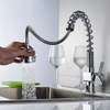 YF200110005 Kitchen Faucet with Pull Down Sprayer Commercial Kitchen Faucet Double-Headed Single Handle Spring Kitchen Sink Faucet