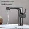 YF200230002 Bathroom Accessories Intelligent digital display hot and cold basin full copper wash head universal faucet