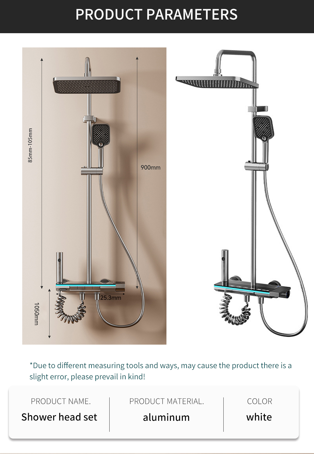 Jet Soft Spray Rainfall Shower Set