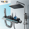 YF230530023 Thermostatic Shower Faucet Set Wall Mounted Multifunction Shower Combo Set With Handheld Shower set