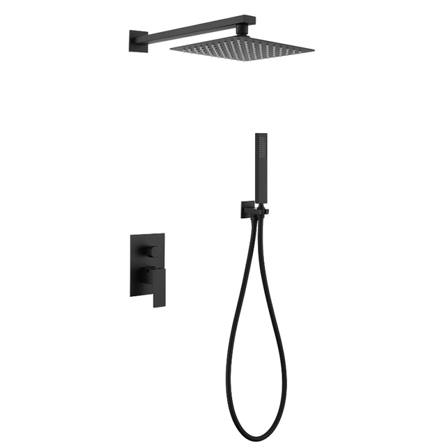 YF200560005 Modern Thermostatic Faucet Single-Handle Wall-Mounted Brass Shower System Rain Spray Handheld for Apartment Villas