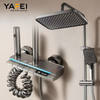 YF230530032 Shower Faucet Set with 12 Inch Rain Shower Head and Handheld Shower Head Fixtures