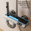 YF230530026 Digital Display Gun Ash New LED Display Piano Key Rainfall Bath Shower Faucet Set