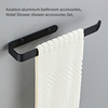 YF1301 Aluminum Hardware Accessories Set black Towel Rack Shelf bathroom products