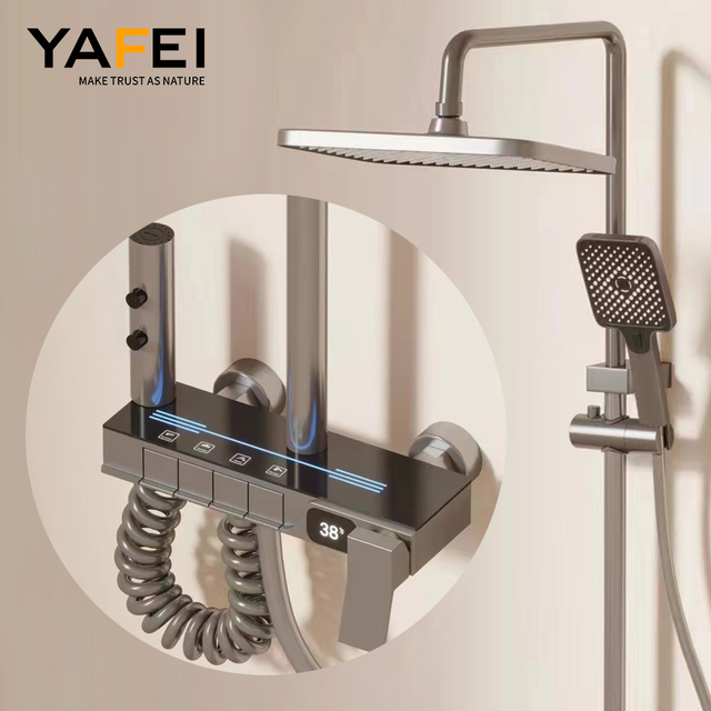 YF230530052 Bathroom Shower System Mixer Faucet Hot Cold Bathroom Tap Thermostatic Shower Set