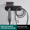 YF5520-2 Wall Mount Adhesive Rack Organizer for Hair Blow Dryer Hair Dryer Holder Wall Mounted with Self Adhesive