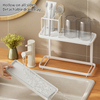 YF500200006 Bathroom Accessories Organizer Toothbrush Holder for Bathroom, Multi-Functional Toothbrush Razor Holder 