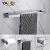 YF66103 Hotel modern wall mounted four pieces stainless steel matte black toilet bathroom accessories set