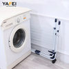 YF7154 3-Tier Collapsible Laundry Rack Stand Garment Drying Station with Wheels and 4 Hooks Indoor-Outdoor Use for Bed Linen Clothing Socks