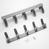 YF9117 Wall Mounted Coat Rack Heavy Duty Coat Hooks with 5 Metal Hooks