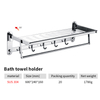 YF210910005 Bathroom Towel Rack with Single Towel Bar Towel Shelf Wall Mounted Rustproof Stainless Steel for Bathroom Lavatory Hotel 