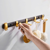 YF9101 Matte Black Coat Rack Wall Mount with Hooks for Hanging Hat Clothes Purse Towel Wall Hooks 