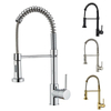 YF200110006 Kitchen Faucet with Spray Shower Kitchen Faucet with Pull Down Sprayer Brushed Nickel Stainless Steel Single Handle Pull Out Spring Sink Faucets 