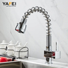 YF200110005 Kitchen Faucet with Pull Down Sprayer Commercial Kitchen Faucet Double-Headed Single Handle Spring Kitchen Sink Faucet