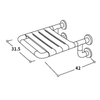 YF68114 Wall Mounted Fold-Up Shower Seat Wide Bath Chair for the Elderly